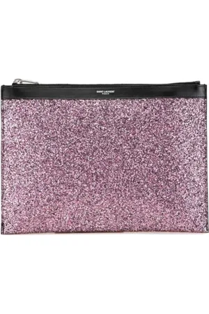 Saint Laurent Femme, Pre-owned, Rose, Taille: ONE Size Pre-owned Toile pochettes-minaudieres