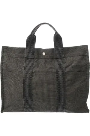 Hermès Femme, Pre-owned, Gris, Taille: ONE Size Pre-owned Toile sacs-main
