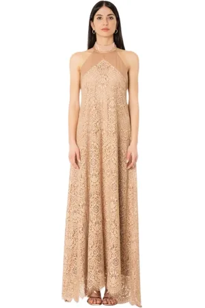 D.EXTERIOR Femme, Robes, Rose, Taille: 40 FR Robe longue en dentelle couleur Phard
