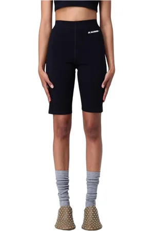 Jil Sander Femme, Sport, Noir, Taille: 38 FR Short de Cyclisme Noir avec Détail Logo