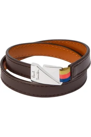 Paul Smith Homme, Accessoires, Brun, Taille: ONE Size Bracelet Marron Design Élégant