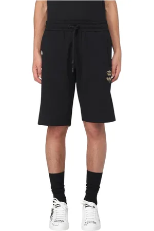 Dolce & Gabbana Homme, Shorts, Noir, Taille: M Shorts Noirs Brodés d