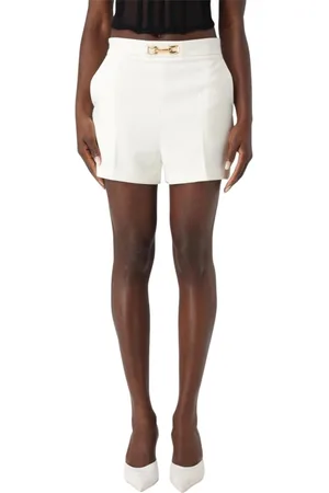 Elisabetta Franchi Femme, Shorts, , Taille: 44 FR Short Sur Mesure Citron Boucle Dorée