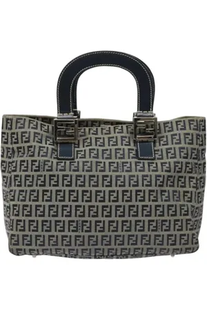 Fendi Femme, Pre-owned, Bleu, Taille: ONE Size Pre-owned Toile sacs-main