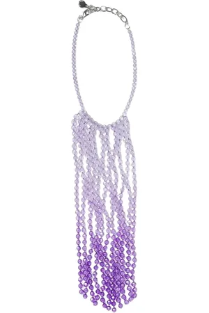 Emporio Armani Femme, Accessoires, Violet, Taille: ONE Size Collier Cascade de Cristal Lilas