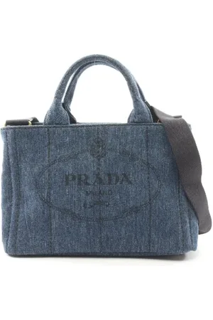 Prada Femme, Pre-owned, Bleu, Taille: ONE Size Pre-owned Denim sacs-prada