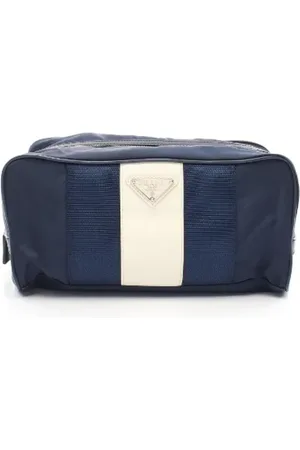 Prada Homme, Pre-owned, Bleu, Taille: ONE Size Pre-owned Cuir pochettes-minaudieres