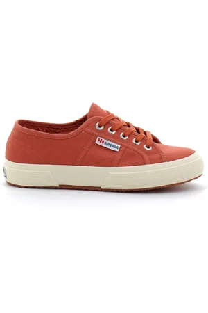 Superga Femme, Chaussures, Brun, Taille: 36 EU Chaussures de tennis classiques à lacets Marron/Rouge