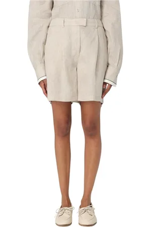 Brunello Cucinelli Femme, Shorts, , Taille: 38 FR Shorts Plissés Décontractés