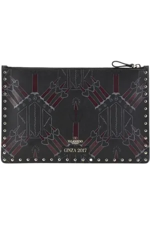 VALENTINO Femme, Pre-owned, Noir, Taille: ONE Size Pre-owned Cuir pochettes-minaudieres