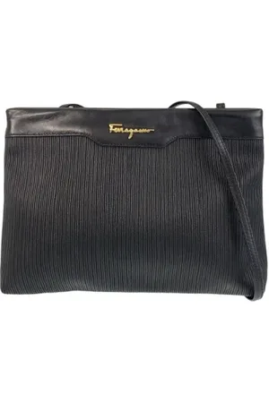 Salvatore Ferragamo Femme, Pre-owned, Noir, Taille: ONE Size Pre-owned Cuir sacs-bandouliere