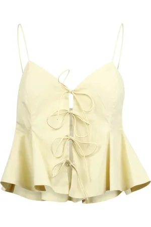 SEA Femme, Tops, Jaune, Taille: 38 FR Haut Emmet avec Fermeture à Nouer