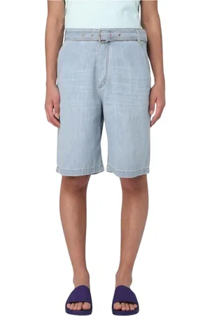 Bottega Veneta Homme, Shorts, Bleu, Taille: L Shorts en Denim Élégants avec Ceinture