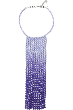 Emporio Armani Femme, Accessoires, Bleu, Taille: ONE Size Elegant Crystal Cascade Necklace