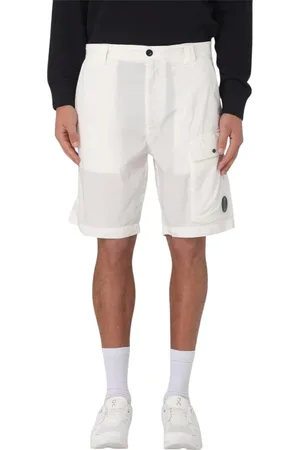C.P. Company Homme, Shorts, Blanc, Taille: XL Shorts Légers à Poches Cargo Bleu Goggle