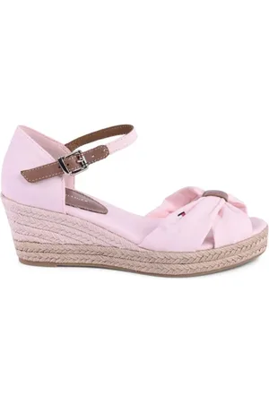Tommy Hilfiger Femme, Chaussures, Rose, Taille: 39 EU Compensées Espadrilles Roses Sandales