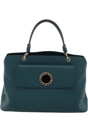 Bvlgari Femme, Pre-owned, Bleu, Taille: ONE Size Pre-owned Cuir sacs-main