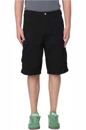 Carhartt Homme, Shorts, Noir, Taille: W34 Shorts Cargo Noirs À Poches Multiples