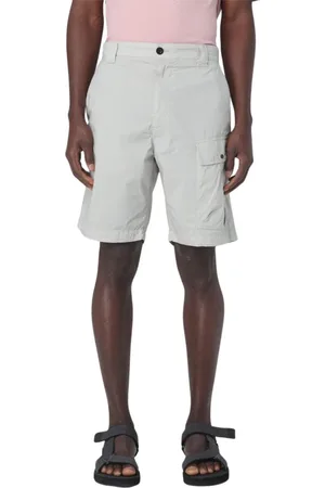 C.P. Company Homme, Shorts, Gris, Taille: L Short Cargo Bleu avec Poches Multiples