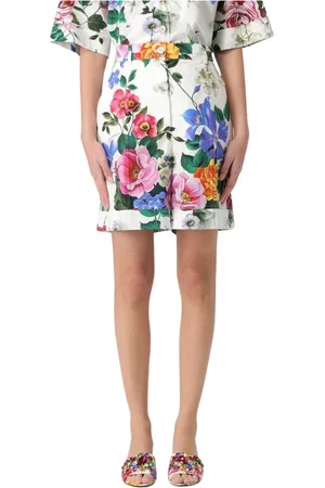 Dolce & Gabbana Femme, Shorts, Multicolore, Taille: 40 FR Shorts à Imprimé Floral Coupe Décontractée