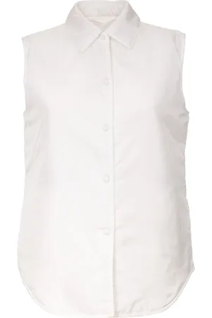 Aspesi Femme, Blouses et Chemises, Blanc, Taille: 36 FR Gilet à Pois en Nylon Léger