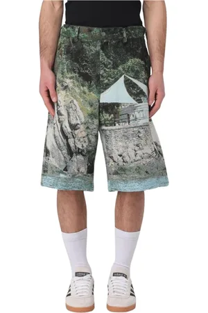 Msgm Homme, Shorts, Multicolore, Taille: M Shorts Paysage Multicolore