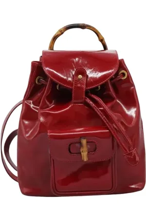 Gucci Femme, Pre-owned, Rouge, Taille: ONE Size Pre-owned Cuir sacs-dos