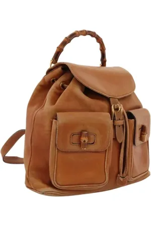 Gucci Femme, Pre-owned, Brun, Taille: ONE Size Pre-owned Cuir sacs-dos