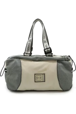 CHANEL Unisex, Pre-owned, Gris, Taille: ONE Size Pre-owned Toile sacs-de-voyage