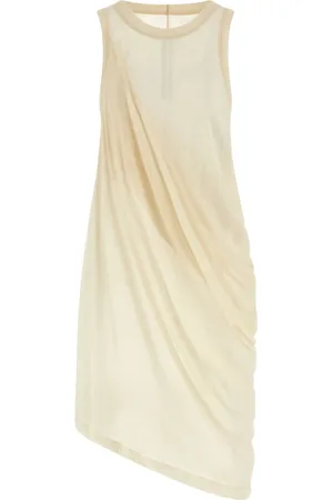 Rick Owens Homme, Tops, Blanc, Taille: L Débardeur Anthem Blanc Jersey Coton