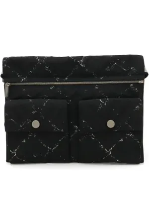 CHANEL Femme, Pre-owned, Noir, Taille: ONE Size Pre-owned Nylon sacs-chanel
