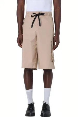 VERSACE Homme, Shorts, Brun, Taille: 36 FR Shorts en Denim Élégants avec Détails Couture