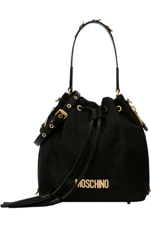 Moschino Femme, Sacs, Noir, Taille: ONE Size Sac seau noir avec logo doré