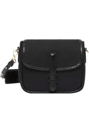 Max Mara Femme, Sacs, Noir, Taille: ONE Size Sac bandoulière en toile et cuir