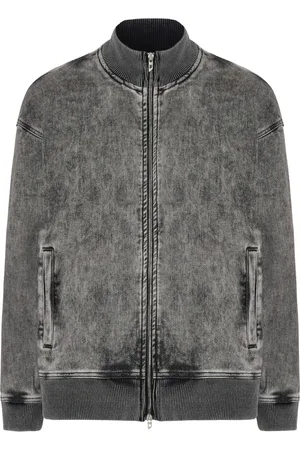 Diesel Homme, Vestes, Gris, Taille: M Veste Grise avec Logo au Dos