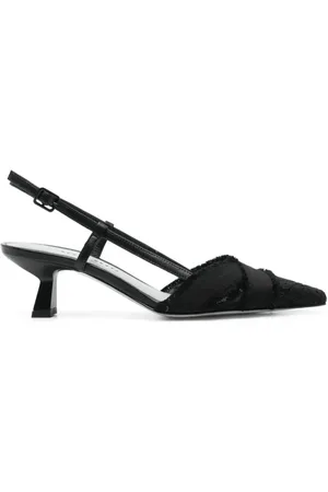 ROBERTO FESTA Femme, Chaussures, Noir, Taille: 37 1/2 EU Chaussures slingback en dentelle et tissu noir