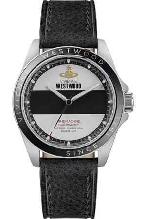 Vivienne Westwood Femme, Accessoires, Noir, Taille: ONE Size Montre à Quartz Blackwall Bracelet en Cuir Noir