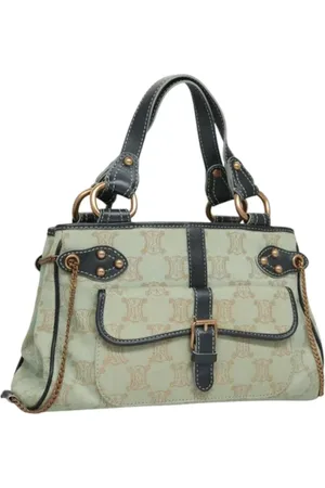 Céline Femme, Pre-owned, Vert, Taille: ONE Size Pre-owned Toile sacs-main