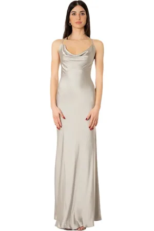 ACTUALEE Femme, Robes, Gris, Taille: 40 FR Robe Argent avec Micro Strass
