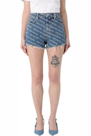 Alexander Wang Femme, Shorts, Bleu, Taille: W25 Shorts en Denim Bleu pour Femmes