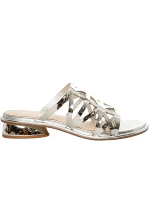 Jeannot Femme, Chaussures, Gris, Taille: 41 EU Argent Miroir Sandale Sabot