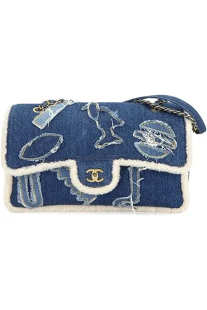 CHANEL Unisex, Pre-owned, Bleu, Taille: ONE Size Pre-owned Denim sacs-chanel