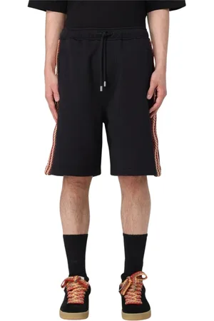 Lanvin Homme, Shorts, Noir, Taille: S Shorts Noirs à Rayures Latérales