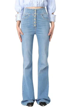 Elisabetta Franchi Femme, Jeans, Bleu, Taille: W28 Jeans évasés flatteurs