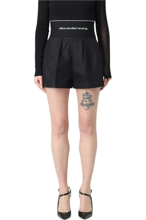 Alexander Wang Femme, Shorts, Noir, Taille: 36 FR Shorts Plissés Noirs