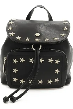 Jimmy Choo Femme, Pre-owned, Noir, Taille: ONE Size Pre-owned Cuir sacs-dos