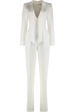 Elisabetta Franchi Femme, Combinaisons et Ensembles, , Taille: 36 FR Col en Satin Jupe Jumpsuit