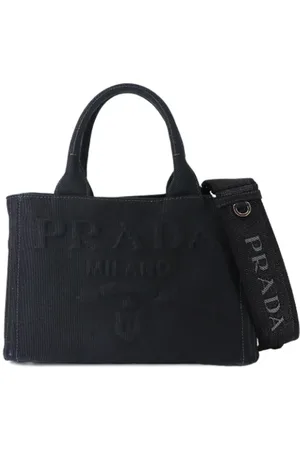 Prada Femme, Pre-owned, Noir, Taille: ONE Size Pre-owned Toile sacs-prada