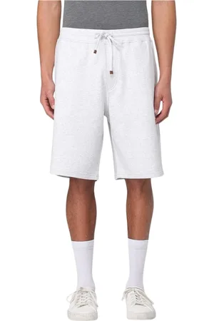 Brunello Cucinelli Homme, Shorts, Gris, Taille: 2XL Shorts de Sport Gris à Cordon