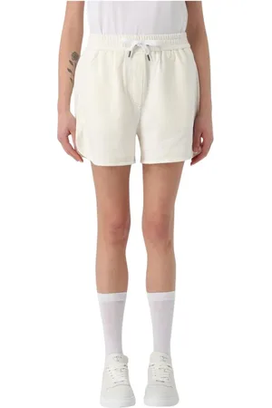 Brunello Cucinelli Femme, Shorts, Blanc, Taille: 36 FR Shorts en coton élégants à cordon